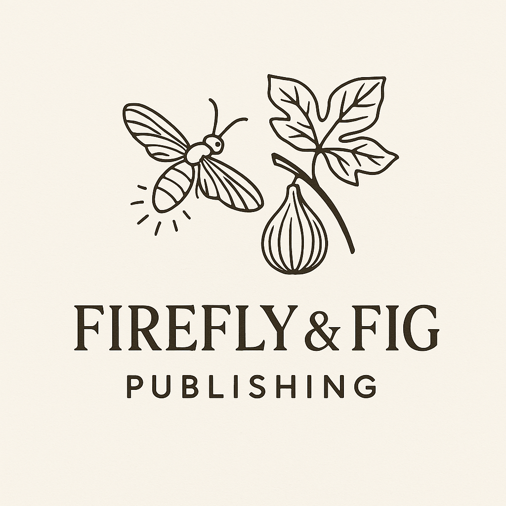 The original Firefly & Fig Publishing logo: an illustrated firefly beside a fig and leaves.